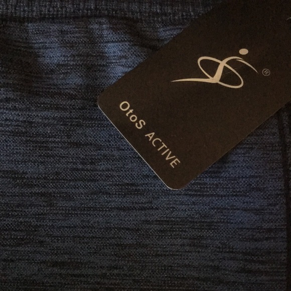 Otos Yoga capri compression power leggings blue S/M NWOT - Picture 7 of 9
